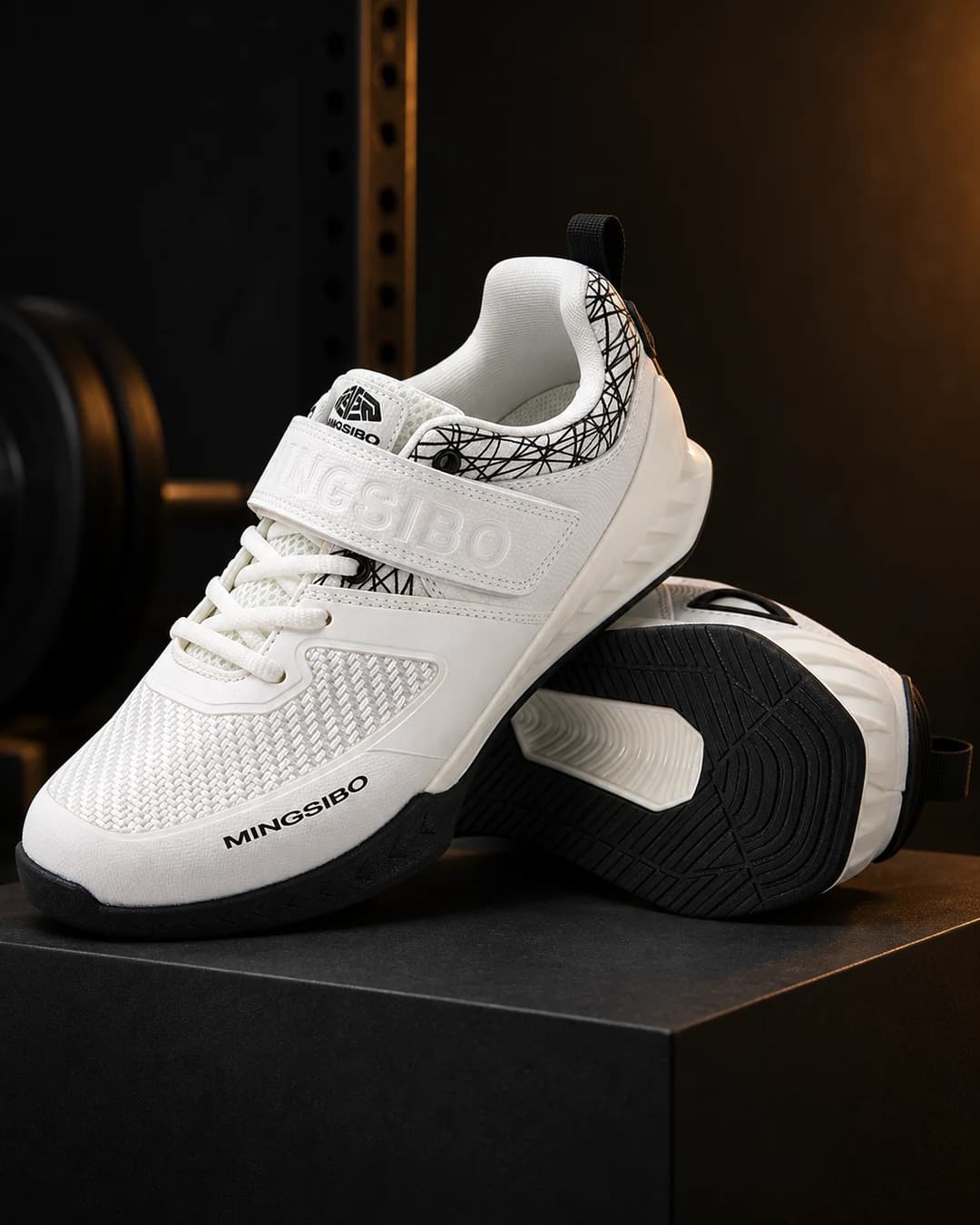 Белые штангетки NANO FIT WSN01 — подошва и пятка