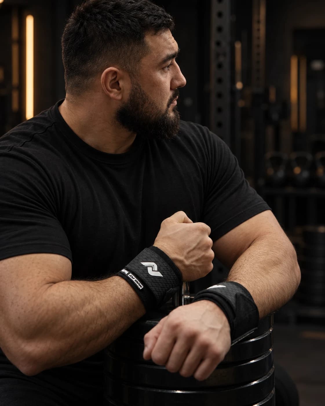 Самат регулирует кистевой бинт NANO FIT Hard-Grip