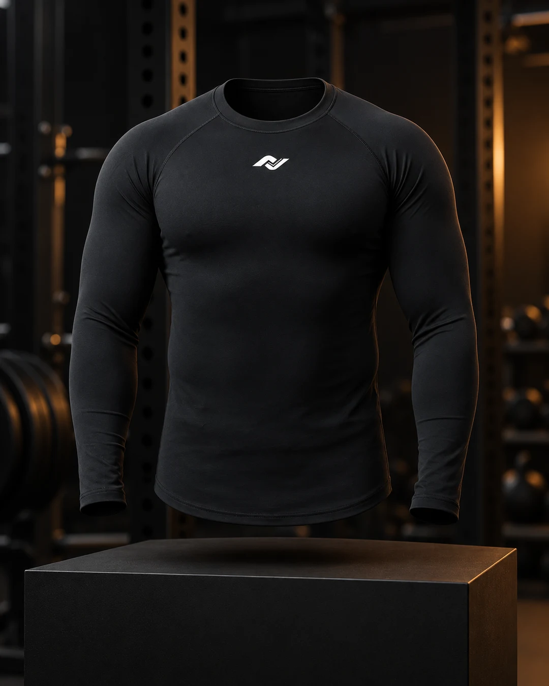 Чёрный рашгард NANO FIT Essential — вид спереди